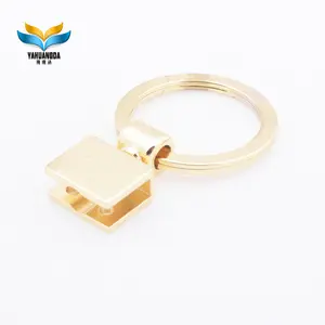 Factory Customized Zinc Alloy Plate Metal Key Fob Handbag Key Chain Light Gold Handbags