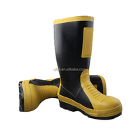 Chaussures chaussures de lutte contre l'incendie bottes de sécurité incendie jaunes pour la protection