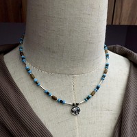Collier pendentif Zooying éléphant coloré Dopamine, style médiéval, accessoires en pierre naturelle pour femmes, fabriqué à Yiwu