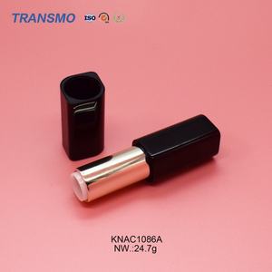 Tubos de Lápiz Labial Cuadrados Negros, Botellas de Lápiz Labial con Etiqueta Personalizada, Tubos de Bálsamo Labial de Lujo, Tubos de Plástico para Lápiz Labial - Product Image 5