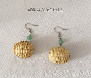 Boho rotin bijoux boucles d'oreilles à la mode pour les femmes bord de mer oreille crochet rotin été nouveau Style populaire vacances d'été - Product Image 4