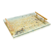 Petit plateau acrylique parfum flaque preuve, plateau décoratif Hallah conseil peint Kosel