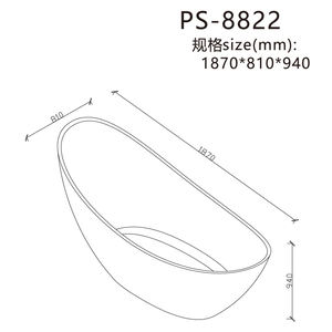 Gran oferta, bañera Btah independiente de lujo con forma de luna, bañeras acrílicas de baño independientes de gran tamaño - Product Image 4