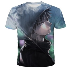 Camiseta de Verano de Manga Corta con Estampado 3D de Anime de la Temporada 2 de Cursed Spirits, para Hombre, Corte Regular, Transpirable, de Poliéster Tejido - Product Image 5