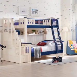 높은 품질 다기능 위아래로 침대 계단 + 더블 이층 침대 성인 및 어린이 + 어린이 침대 스토리지