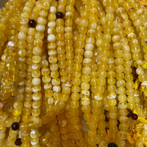 Presa di fabbrica naturale ambra Baltica di Alta qualità Oro bianco ambra braccialetto branelli di preghiera Musulmani 108 - Product Image 5