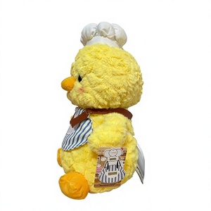 Peluche di Pappagallo/Cigno Professionale con Cappello da Chef, Morbido e Testurizzato, con Grembiule a Righe, Decorazione per Cucina, Regalo - Product Image 5