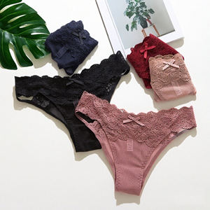 Explosive transparente, dünne Mesh-Höschen mit niedriger Taille, ausgehöhlt - Product Image 3