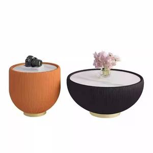 Modern Italian Style <b>Round</b> Rock Coffee <b>Table</b> Durable Living Room Furniture for Small Apartments Light Luxury & Simple Living - Product Image 3