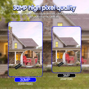 30mp 6レンズ5スクリーン10xズームワイヤレスWifiカメラ屋外Ip66 Cctv防犯カメラPtzモーション検出アラートIPネットワークカメラ - Product Image 5