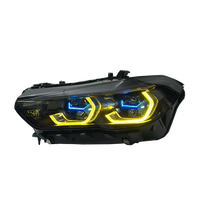 Phares LED pour BMW X5 G05 G18 2019-2022, nouveaux, double couleur, LED DRL, style laser, plug & play, éclairage noir, phare avant