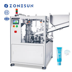 Máquina Automática de Llenado y Sellado de Tubos Blandos de Doble Cámara con Servocontrol Ultrasónico ZONESUN ZS-FS009D para Crema Cosmética y Loción Corporal - Product Image 1