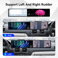 Système Android à double écran MOOKAKA 12.3 + 12.3 pouces pour mercedes-benz C 2007-2010 lecteur de voiture GPS stéréo DSP WIFI caméra de recul