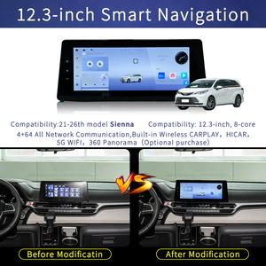 Autoradio 12,3 pouces 8 cœurs pour Toyota Sienna 2021-2026 4+64G avec CarPlay sans fil, HiCar, WiFi 5G et navigation GPS - Lecteur multimédia - Product Image 5