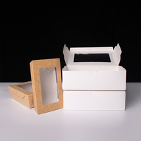 Boîte à sushi en kraft avec fenêtre de visualisation, conteneur rectangulaire jetable pour sushi à emporter, boîte d'emballage alimentaire pour restaurant en gros OEM
