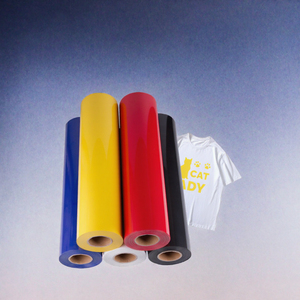Haoyin Rouleaux de vinyle thermocollant PU Flex HTV découpable à chaud, Matériau en feuille de PVC pour vêtements, T-shirts et films - Product Image 3