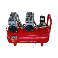 Nouveau compresseur d'air industriel 2hp 750Wx2 60L sans huile, portable et silencieux, refroidi par air, avec pompe et moteur multi-tension