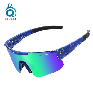 Óculos de sol uv400 para esportes, óculos de sol personalizado para homens e mulheres para bicicleta mountain bike e esportes