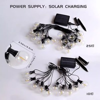 Guirlandes solaires en gros, ampoules G40, étanches IP65, lumières LED féériques d'extérieur pour la décoration de jardin, de mariage et de Noël