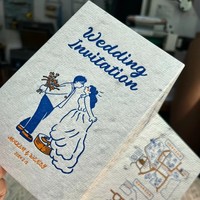 Cartes de vœux personnalisées avec des dessins animés, cartes postales, billets, invitations de mariage plantables