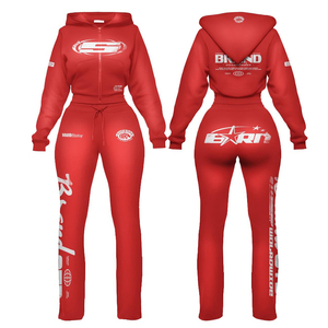 Custom Women Full <b>Zip</b> Hoodie and Jogger Pants Set Casual Sportswear Two Piece Outfit OEM Manufacturer Women <b>Hooded</b> Tracksuit - Product Image 6