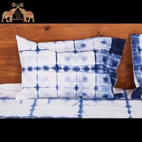 Vente en gros de draps de lit imprimés par tie-dye en coton faits à la main Collection de draps plats et de literie de créateur