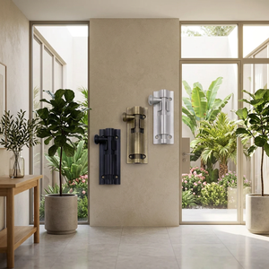 Loquet de Sécurité Coulissant Moderne en Aluminium Massif et Acier Inoxydable, Installation Facile pour Portes en Bois et Armoires – Luxe - Product Image 5