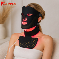Masque facial LED 3-en-1 à LED pour le visage et le cou, machine de soin de la peau à lumière rouge, vente directe usine