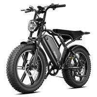 Vélo de montagne électrique à pneus larges, moteur dans le moyeu arrière, batterie au lithium, frein à disque hydraulique