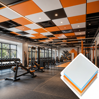 Dalles de plafond en aluminium métallique thermolaqué, clipsables, 60x60, acoustiques, pour décoration de plafond.