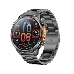 Montre connectée MK100 GPS, tracker de fitness sportif, plus de 100 modes sportifs, détection de la fréquence cardiaque, appel Bluetooth, synchronisation, chat, lampe torche LED, IPX8 - Product Image 1