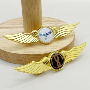 Nhà Sản Xuất Tùy Chỉnh In Ấn Logo Kim Loại 3D Trống Máy Bay Phi Công Máy Bay Bay Eagle Pilot Wings Ve Áo Pin Huy Hiệu Cho Đồng Phục - Product Image 5