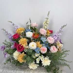 Décorations de mariage Arrangements floraux d'angle Arches de mariage roses Rangées de fleurs pour cérémonie - Product Image 3
