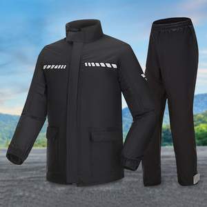 High Quality Reusable <strong>Nylon</strong> <strong>Raincoat</strong> for Men Waterproof Adult Motorcycle Suit with Reflective Accents for Riding - Product Image 1