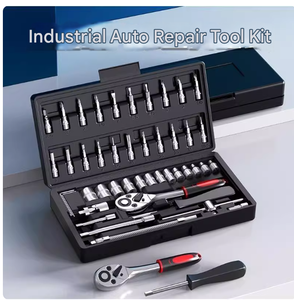 Juego de Llaves de Trinquete para Reparación Automotriz, Profesional, de Alta Resistencia, con Estuche Moldeado por Soplado, 46 Piezas - Product Image 3