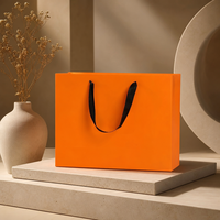 Sacs shopping en papier personnalisés avec poignée en ruban, impression de logo, vente en gros pour les magasins de vêtements, les boutiques, la vente au détail