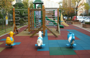 Bán Buôn Đầy Màu Sắc Giá Rẻ Gạch Cao Su Ngoài Trời Bền Cao Su Sàn Mat Cho Sân Chơi Khu Vực Chơi - Product Image 4