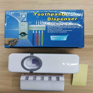 A0489 New Auto Automatic <b>Toothpaste</b> <b>Dispenser</b>+5 Toothbrush Holder Set Wall Mount Stand - Product Image 4
