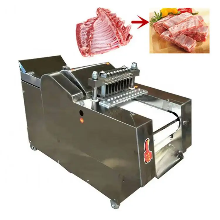 OC-QK800 Fresh Frozen Meat Dicing Machine Chicken Duck Fish Beef Meat and Bone Cutting Machine Custom Cube Size Meat Cutter