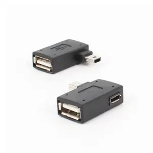 2 IN 1 USB 2.0 Mini 5pin Male to Micro Female and USB 2.0 A Female OTG Adapter for MP3/MP4, Camera, GPS