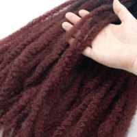 #OTBUG Vente en Gros Cheveux Synthétiques Afro Kinky Twist Marley pour Tresses Crochets 18 pouces