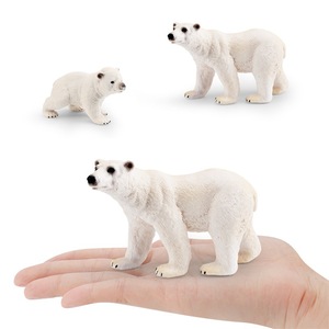 Giocattoli per il commercio estero di simulazione artica modello animale mammifero orso polare cucciolo Zoo tenuto in mano - Product Image 4