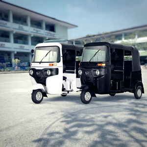 รถสามล้อไฟฟ้าสำหรับผู้โดยสาร 48V 501-800W แบบเปิดประทุน 3 ที่นั่ง โครงเหล็ก ได้รับการรับรองมาตรฐาน DOT สีดำ หลังคาสีเหลือง ความเร็ว 80 กม./ชม. ระยะทางวิ่ง 70-90 กม. - Product Image 1