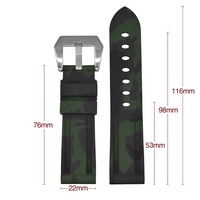 20mm 22mm 24mm 26mm Camouflage Gummi Silikon Uhren armband Silikon Uhren armband