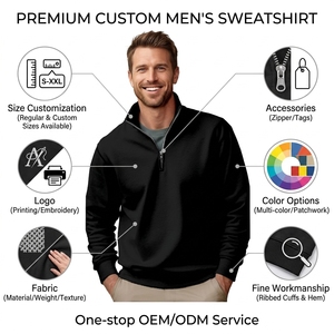 <span class=keywords><strong>Sweat</strong></span>-shirt à <span class=keywords><strong>col</strong></span> <span class=keywords><strong>montant</strong></span> pour <span class=keywords><strong>homme</strong></span>, personnalisé par le fabricant, décontracté, pour les sports de plein air - Product Image 2