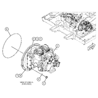 Pompe hydraulique à double piston axial d'origine 504-5477 pour excavatrices Caterpillar 336D2 340D2L pièces de machines de construction