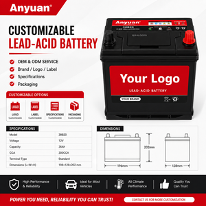 Nueva <span class=keywords><strong>Batería</strong></span> Automotriz de Larga Duración y Alta Potencia, Libre de Mantenimiento, 38B20, Plomo-Ácido, 12V 35AH, Gran Potencia, Estándar JIS, para Auto/Camión - Product Image 2