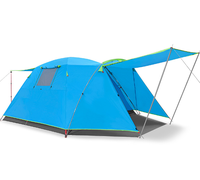 Tente abri double couche quatre saisons pour 3-4 personnes, en tissu Oxford, légère et portable, idéale pour la randonnée en plein air, le camping en famille