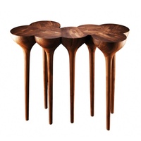 Table d'entrée Degas vintage en bois massif de frêne, style Wabi-Sabi, avec assemblage à mortaise et tenon, mobilier de maison de forme spéciale pour entrée étroite