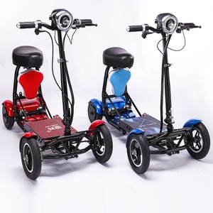 Venta Directa de Fábrica, Scooter Plegable de Cuatro Ruedas con Batería de Litio Roja de 500W, Alcance de 60 km, Resistente al Agua, para Personas Mayores - Product Image 2
